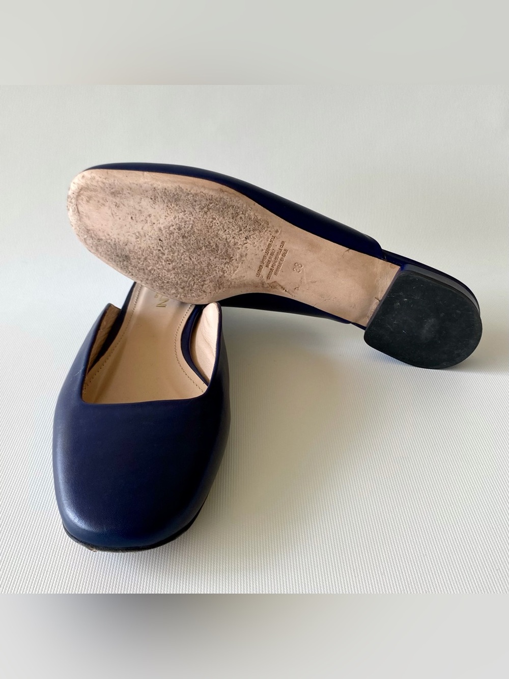 Cavallini blue leather slip-on mule shoes. 💙 - Picture 4 of 7